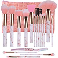 Brochas de maquillaje DUAIU 16 piezas Pinceles de maquillaje Set Premium Synthetic Eyeshadow Face Brush Crema líquida…
